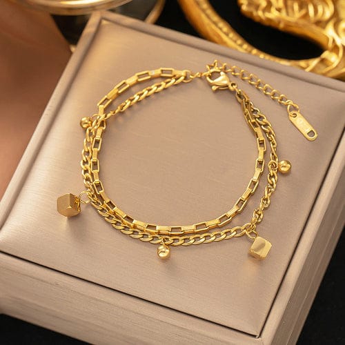 Two Layer Cubic Anti Tarnish Bracelets
