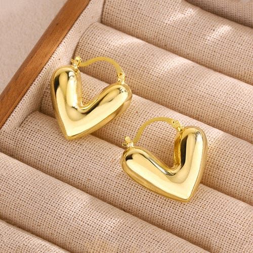 Blind Date Heart Anti Tarnish Earings