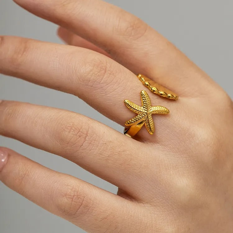 Sea Shore Anti Tarnish Adjustable Ring