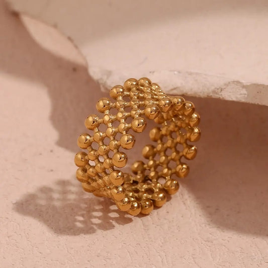 Molecule Adjustable Anti Tarnish Ring