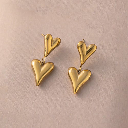 Double Heart Anti Tarnish Earings