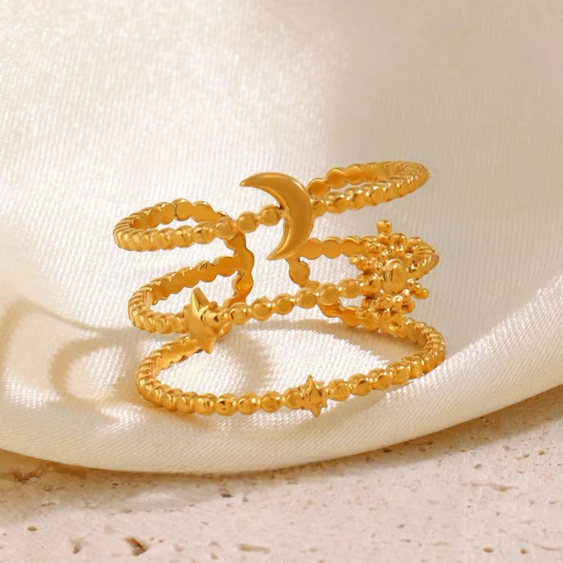 Sun Moon Anti Tarnish Ring