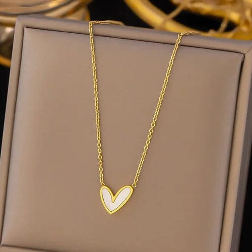 Long Heart Anti Tarnish Necklace