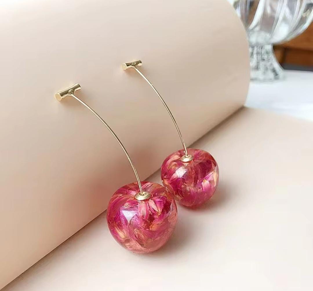 Cherry Drop Korean Earings