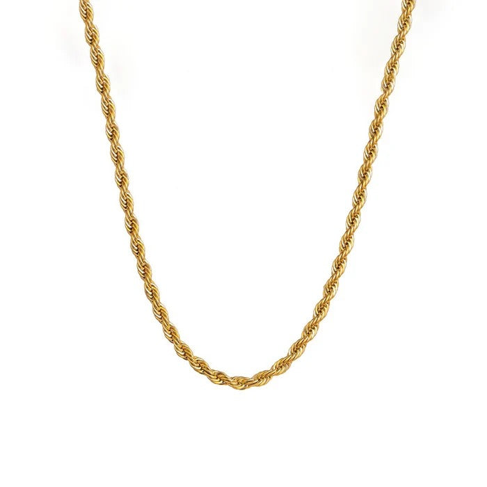 Rope Themed Thin Anti Tarnish Necklace