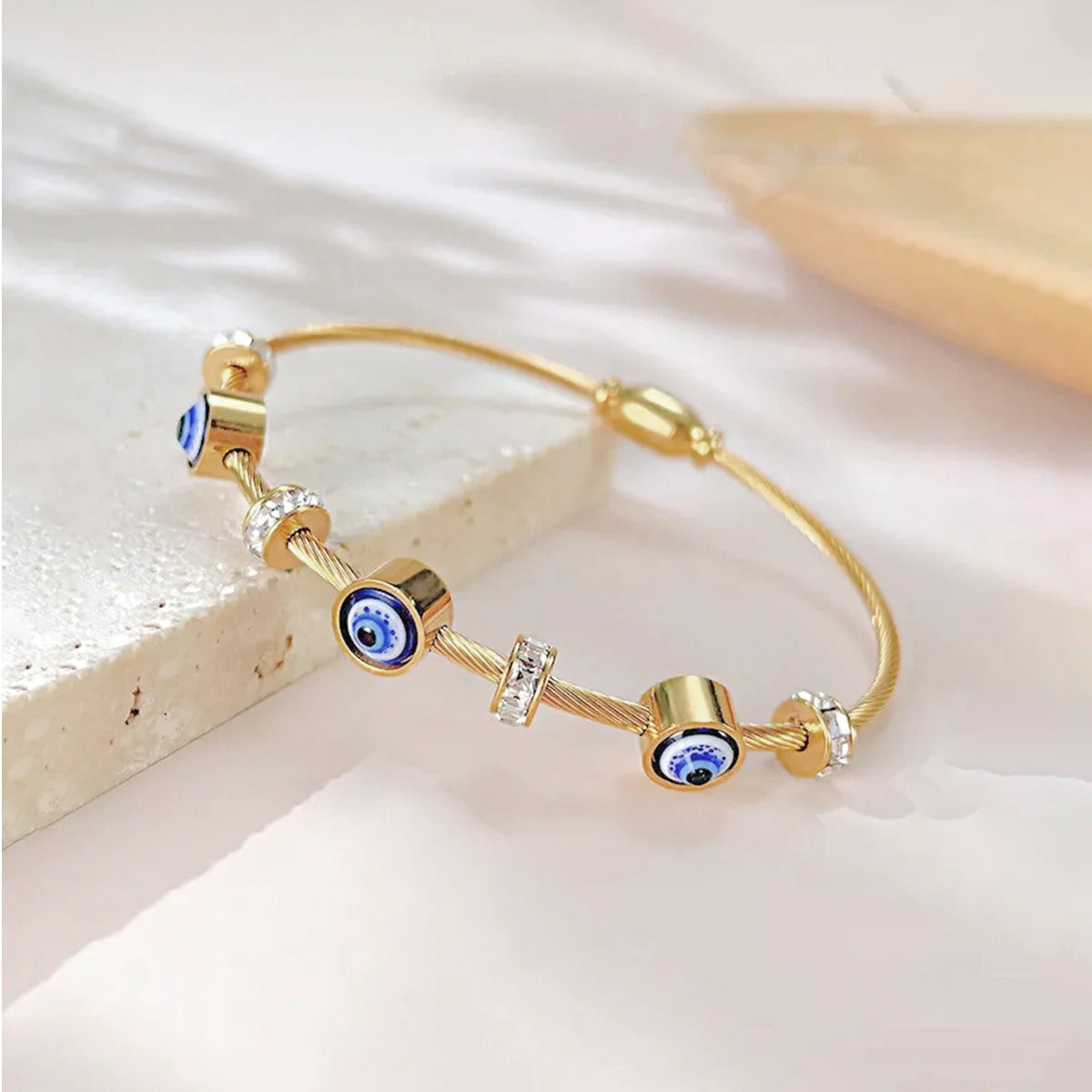 Three Evil Eye Anti-Tarnish Bracelet