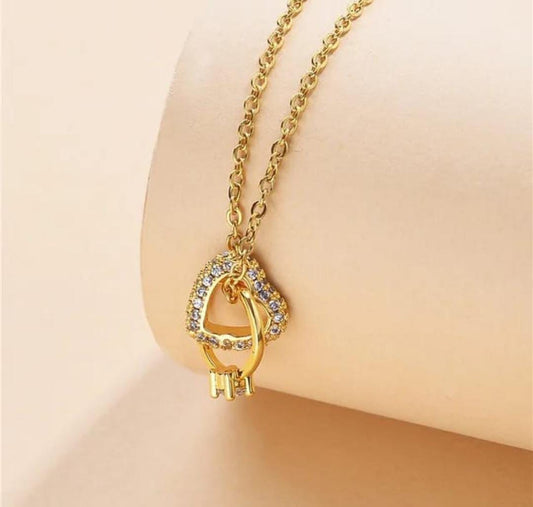 Heart N Ring Anti Tarnish Necklace