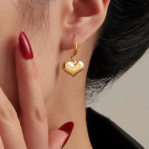 Hanging Heart Anti Tarnish Earrings
