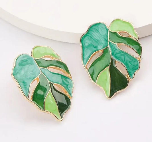 Flower Luxury Green Korean Earings