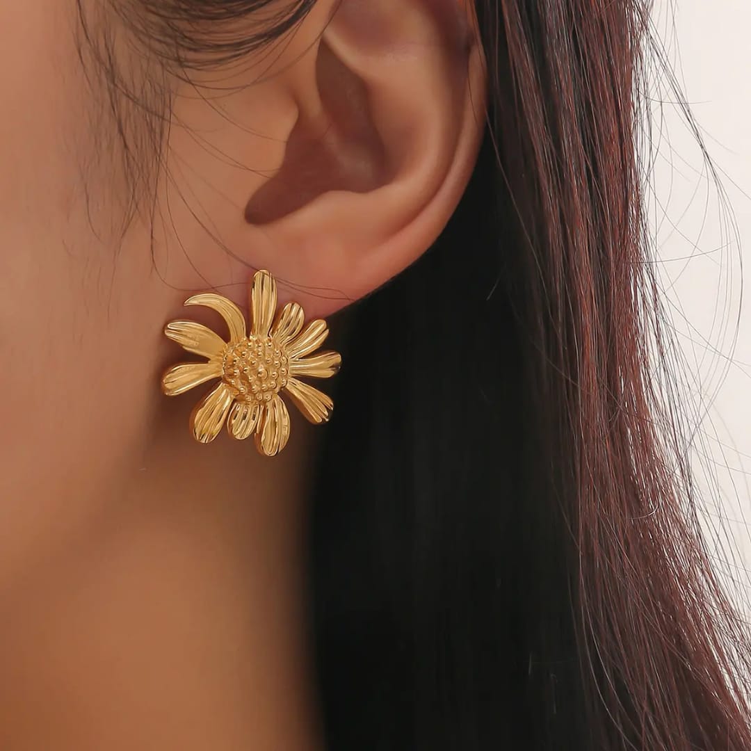 Sunflower Anti Tarnish Earings