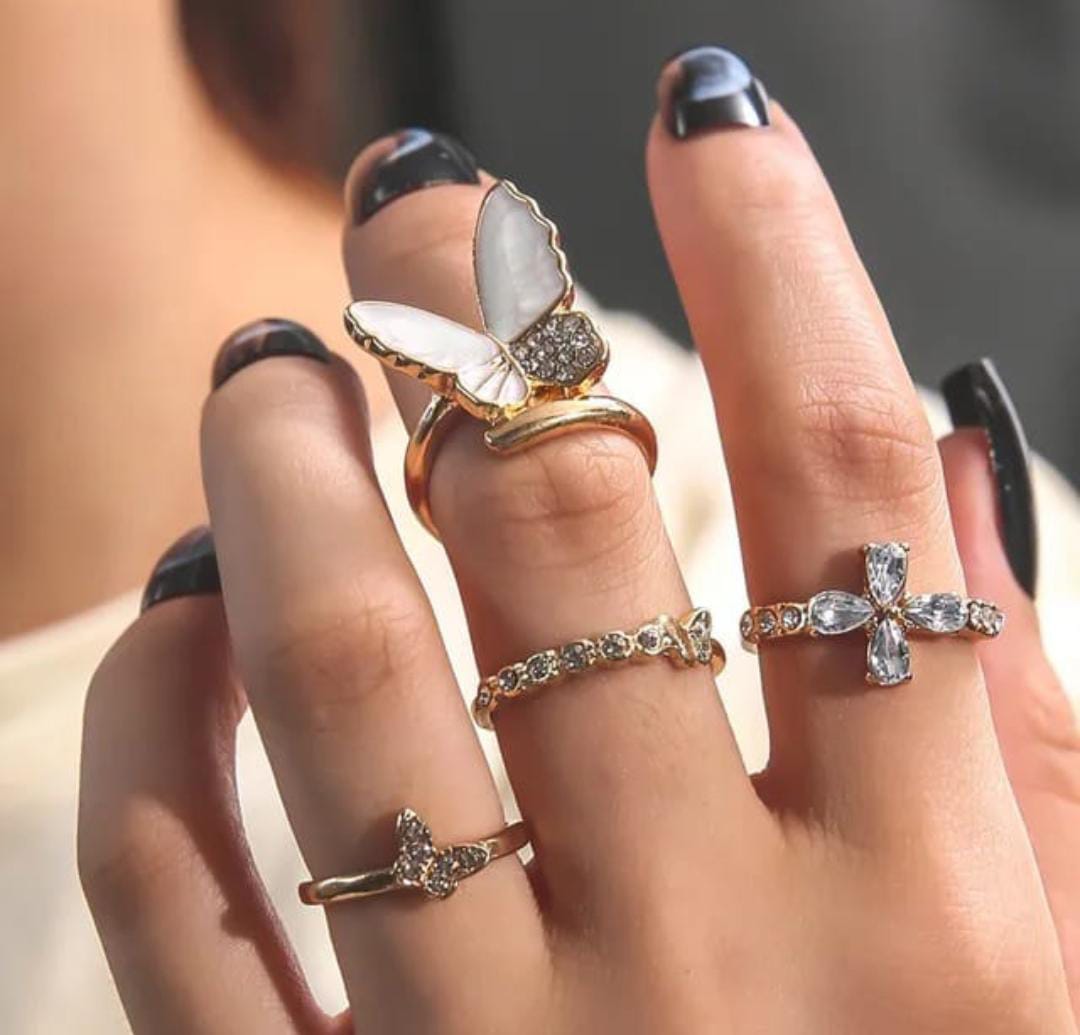 Twilight Crystal Ring Set