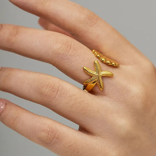 Sea Shore Anti Tarnish Adjustable Ring