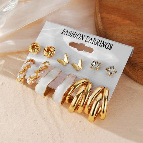 Glow Golden Earrings Combo