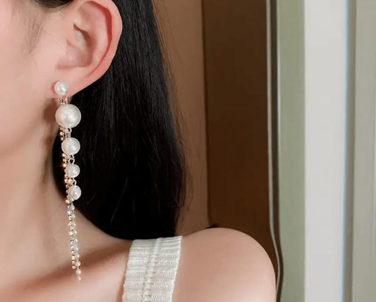 Multi Pearl Drop Earings