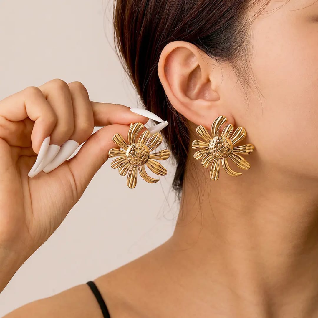 Sunflower Anti Tarnish Earings