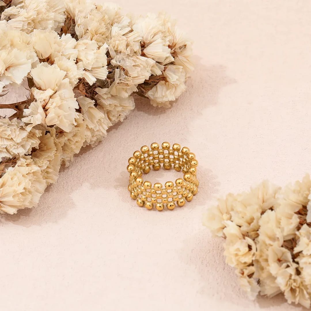 Molecule Adjustable Anti Tarnish Ring