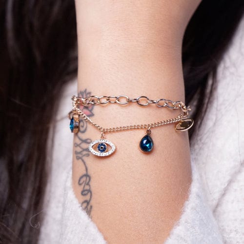 Blue Evil Drop Anti Tarnsih Bracelete