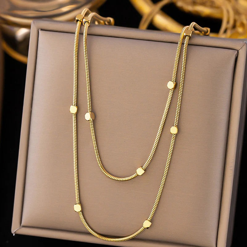 Multi Mini Cubic Anti Tarnish Necklace