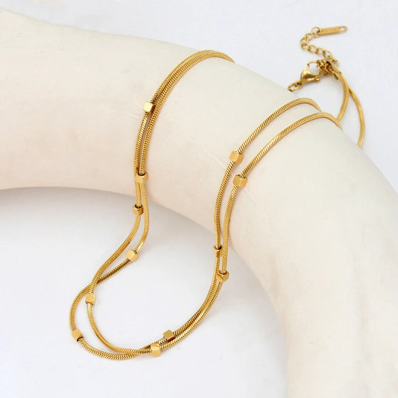 Multi Mini Cubic Anti Tarnish Necklace