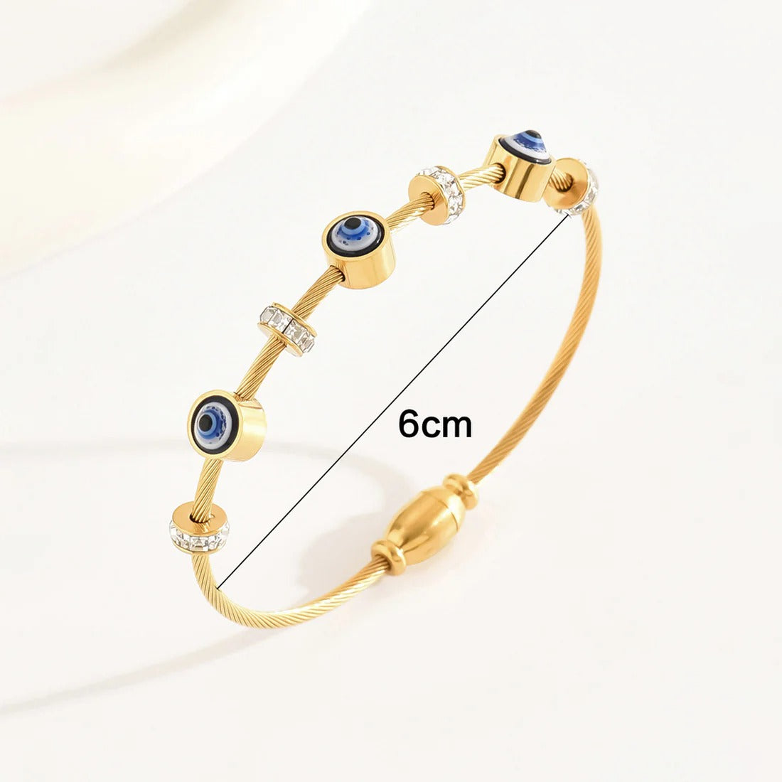 Three Evil Eye Anti-Tarnish Bracelet