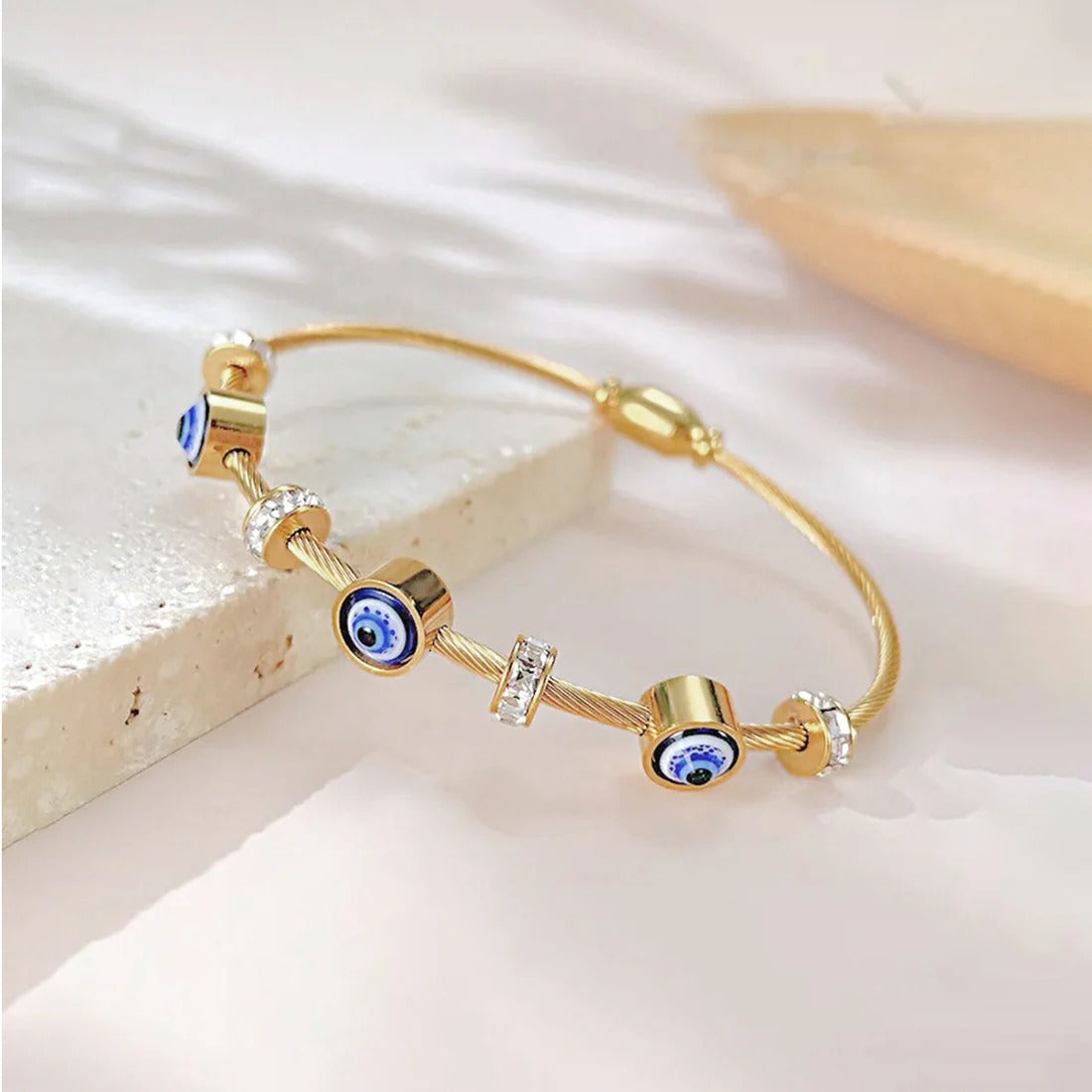Three Evil Eye Anti-Tarnish Bracelet