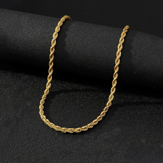 Rope Themed Thin Anti Tarnish Necklace