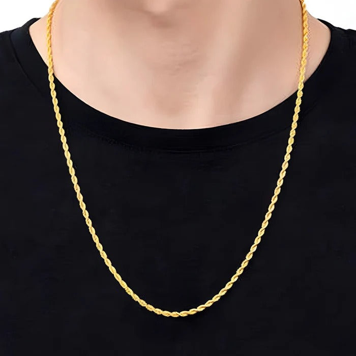 Rope Themed Thin Anti Tarnish Necklace