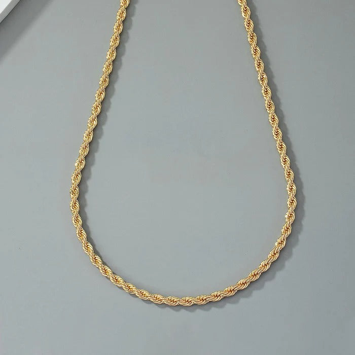 Rope Themed Thin Anti Tarnish Necklace