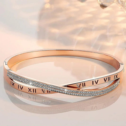 Roman Numbers engraved Bracelet